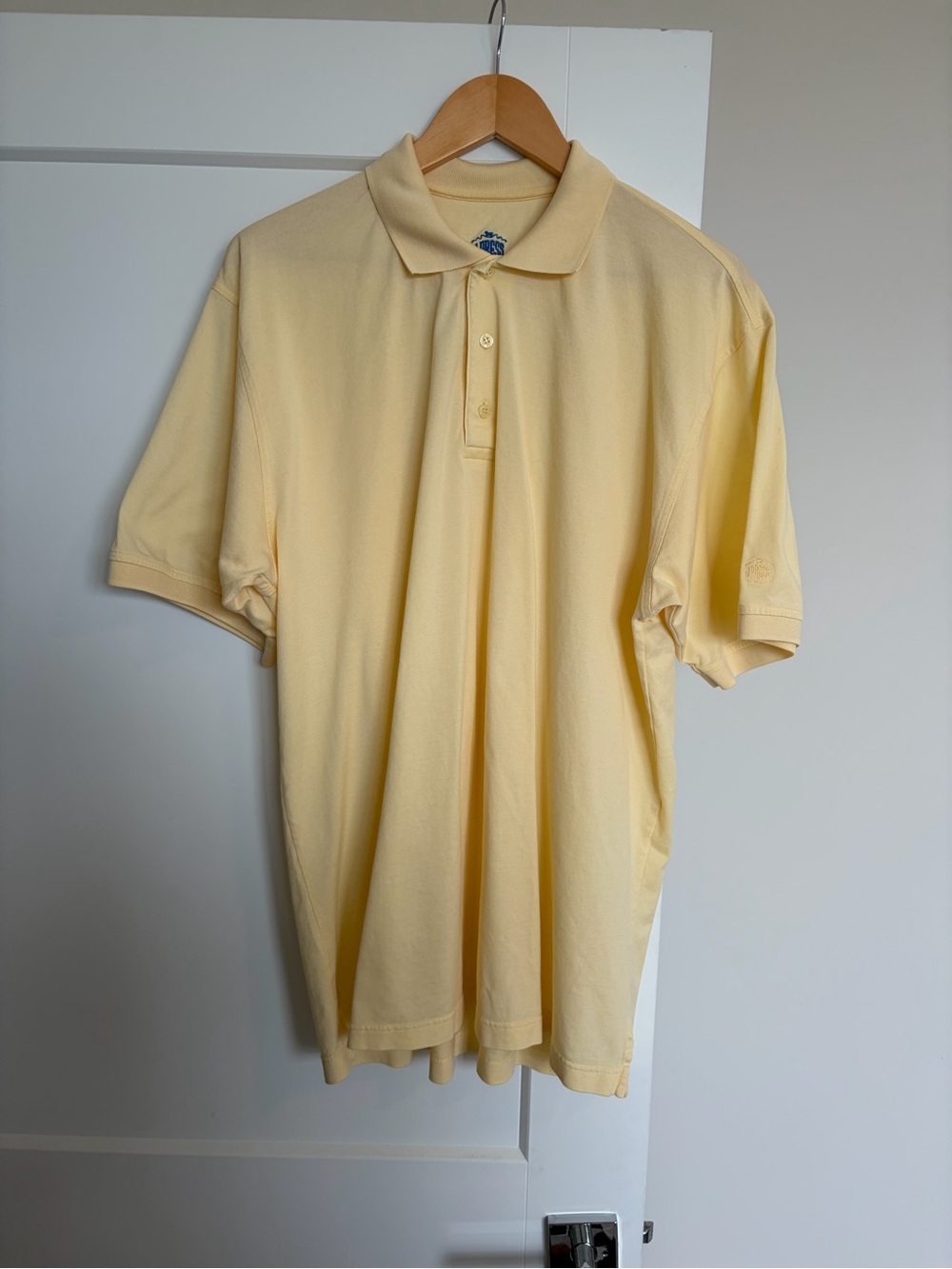 J Press yellow polo shirt, 100% cotton men’s large